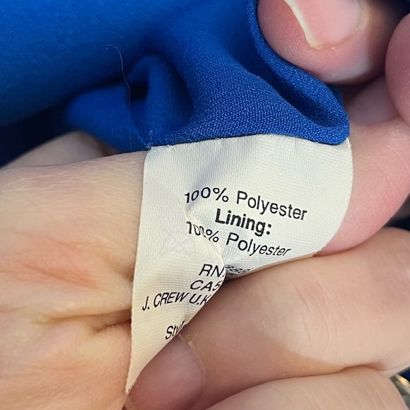 J. Crew Vibrant Blue Crepe Mini Dress Size 12 - Picture 5 of 5